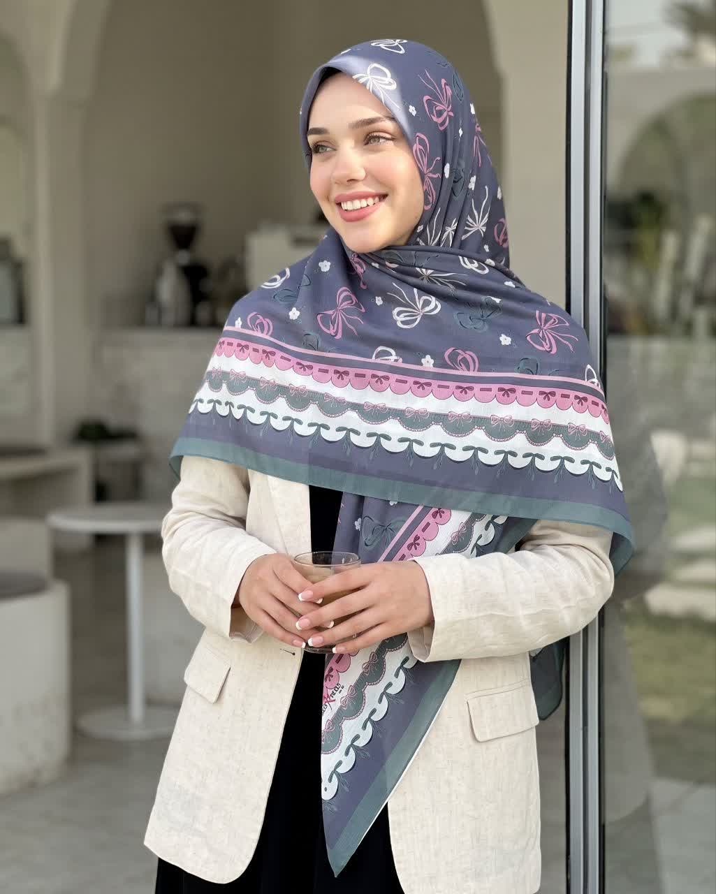روسری نخی قواره 140 کد152