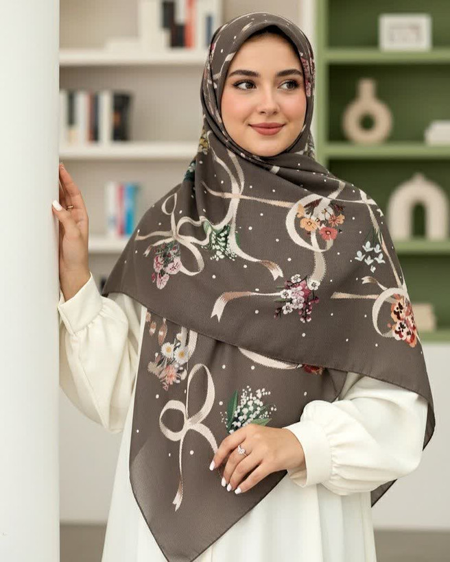 روسری نخی قواره 140 کد004