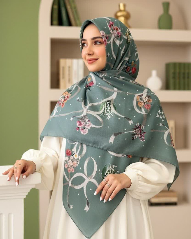 روسری نخی قواره 140 کد004