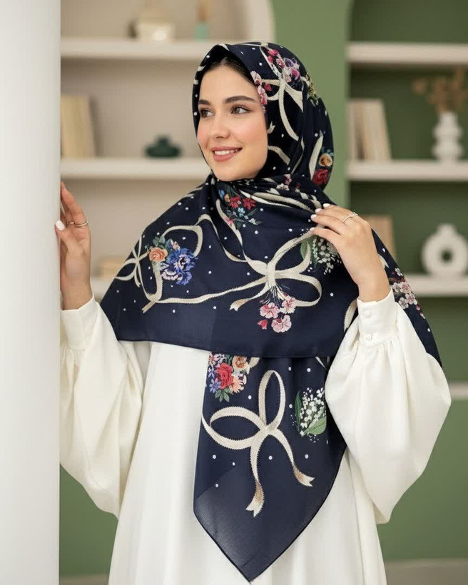 روسری نخی قواره 140 کد004