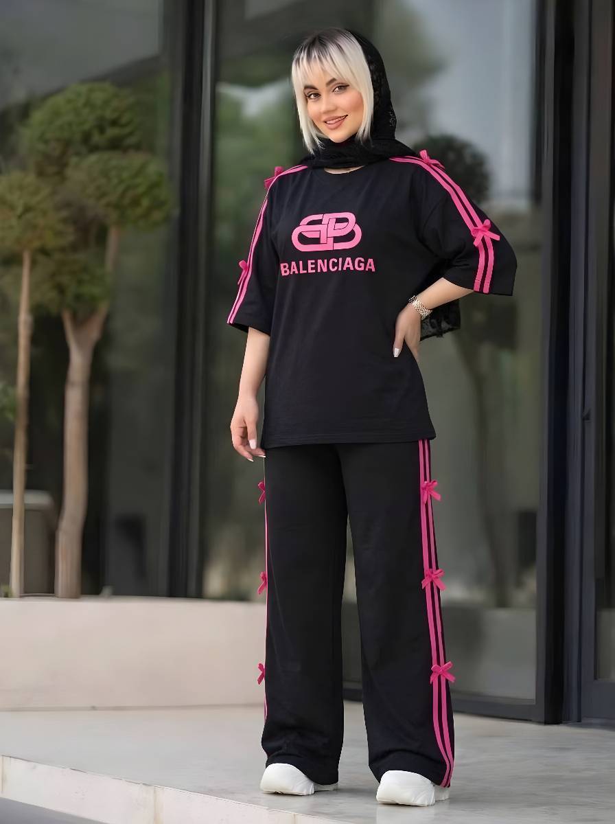 ست اسپرت زنانه سوپر پنبه  بالنسیاگا