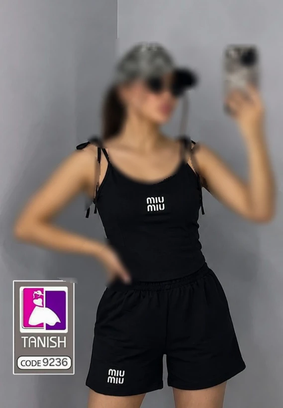 کراپ شورتکMIU MIU گلکسی گرم بالا