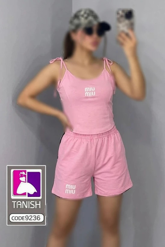 کراپ شورتکMIU MIU گلکسی گرم بالا