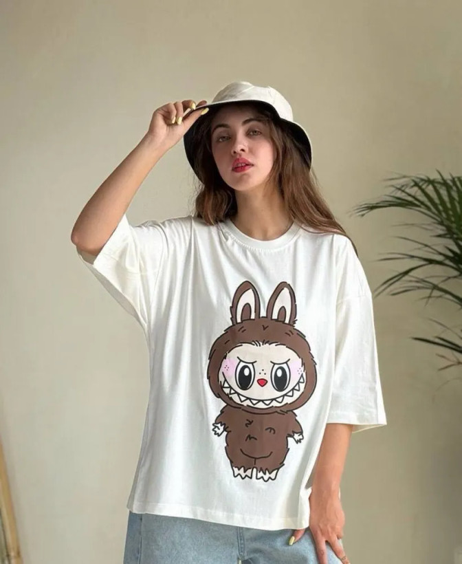 تیشرت باکسی لبوبو سوپرپنبه نخ28