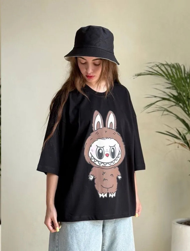 تیشرت باکسی لبوبو سوپرپنبه نخ28
