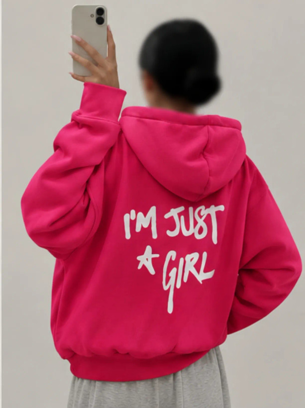 حراج سویشرت بیسیک "Im Just GIRL" دورس تو کرک