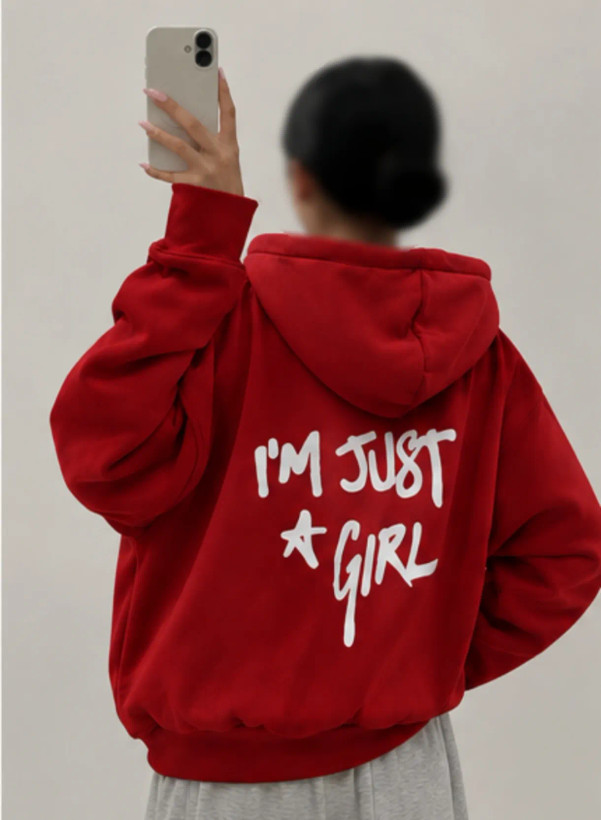 حراج سویشرت بیسیک "Im Just GIRL" دورس تو کرک