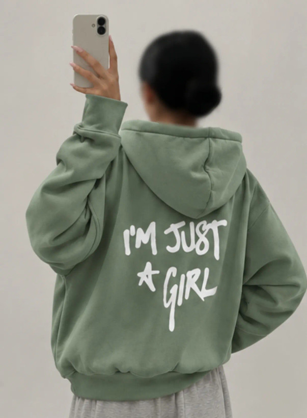 حراج سویشرت بیسیک "Im Just GIRL" دورس تو کرک