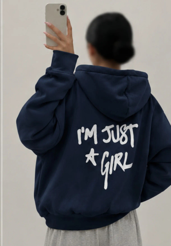حراج سویشرت بیسیک "Im Just GIRL" دورس تو کرک