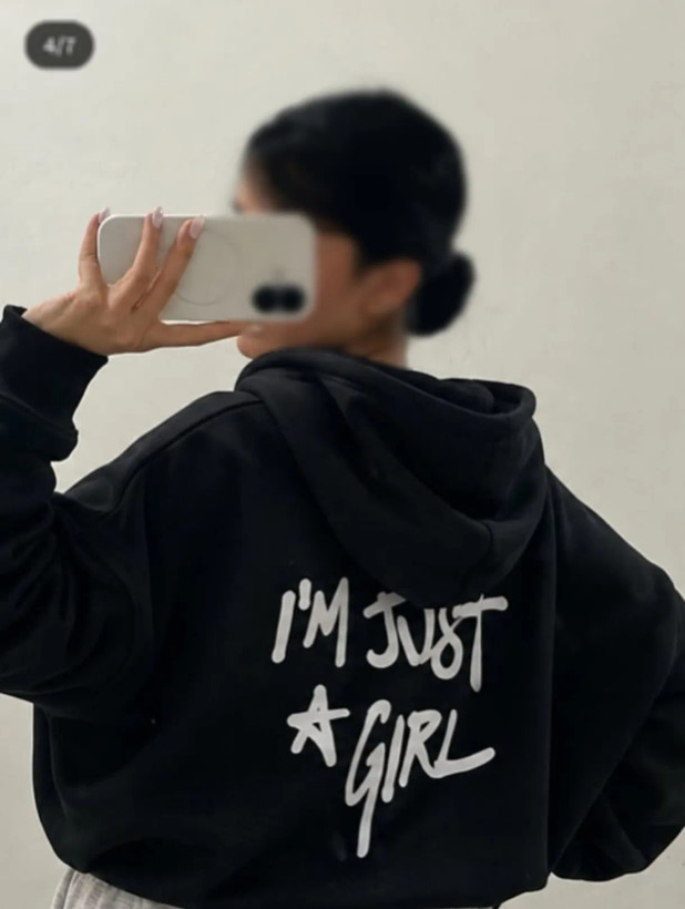 حراج سویشرت بیسیک "Im Just GIRL" دورس تو کرک