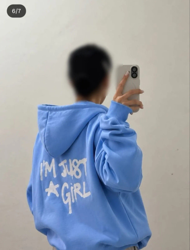 حراج سویشرت بیسیک "Im Just GIRL" دورس تو کرک