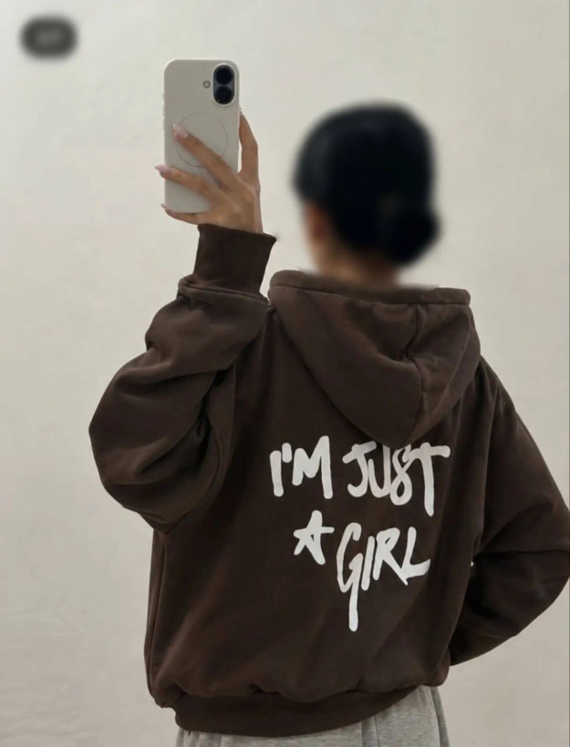 حراج سویشرت بیسیک "Im Just GIRL" دورس تو کرک