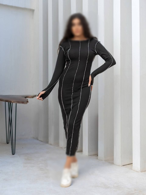 پیراهن خاص زنانه مدل رگه دوزی