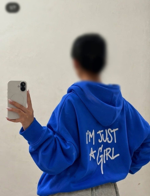 حراج سویشرت بیسیک "Im Just GIRL" دورس تو کرک