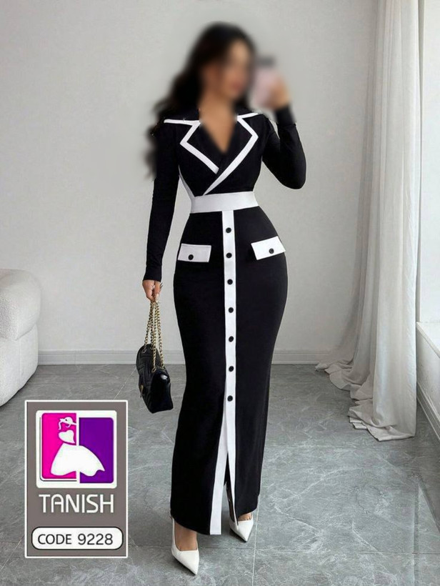 پیراهن مجلسی یقه انگلیسی