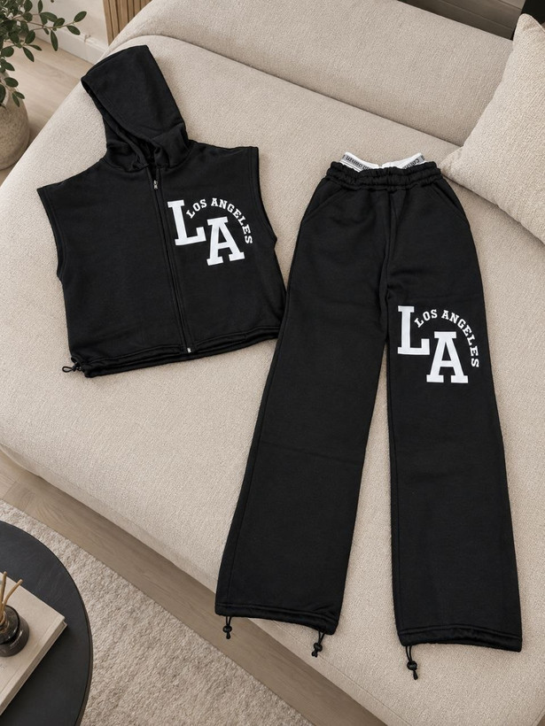 ست وست شلوارlos angeles تو کرک گرم بالا